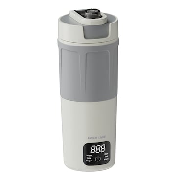 Green Lion Kettle &amp; Go Electric Kettle 600mL, 6 Presets, 300W Power, Touch Control, Type-C or DC Port, Dry Boil Protection, Keep Warm Mode &ndash; White