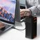 بنك الطاقة بوردو 50000mAh مع كابل قابل للسحب 70 سم، التوافق العالمي، شحن سريع QC 3.0 بقدرة 22.5W، PD 22.5W، فلاش مدمج، شاشة معلومات، شحن متزامن، أسود
