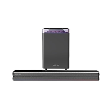 مكبر صوت سلكي سينما Green Lion SP100 بقوة 100 واط، جهاز تحكم عن بعد، قناة 2.1، مدخل بصري، جهد 110-240 فولت، مدخل HDMI(ARC)، تشغيل USB - أسود