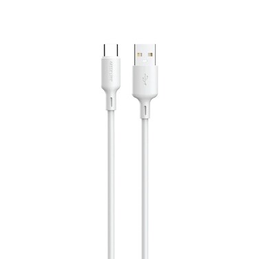 Green Lion 67W USB-A to USB-C TPE Cable, 1m, 15V/4.5A (67W), PD 20W Fast Charging, Flight Approved, USB-A &amp; USB-C Output, Durable TPE Material, White