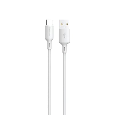 Green Lion 100W USB-A to USB-C TPE Cable, 1m Length, PD 20W Fast Charging, Flight Approved, USB-A Output, USB-C Output, 20V/5A (100W), Durable TPE Material, White