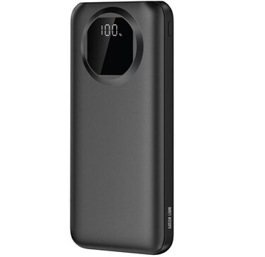 باور بانك جرين ليون نايرو 10000 مللي أمبير، تصميم نحيف، شاشة رقمية، مخرج USB-A بقوة 5V/2.4A، مدخل USB-C بقوة 5V/2.4A، حماية أثناء الشحن، معتمد للطيران، مادة ABS+PC – GL-PX38