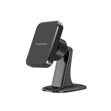 Porodo Dual Mount MagSafe Phone Holder, Compatible with Dash &amp; Air Vent, Adjustable Viewing Angle, Strong Magnetic Hold, Multi-Surface Mounting, Easy Installation, Black
