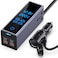 Powerology 300W Car Power Inverter, Universal Plug with Digital Display, PD 36W Type-C Output, 12V Input, 220V AC Output, Simultaneous Charging, Built-in Safeguards, Portable and Compact, Grey

