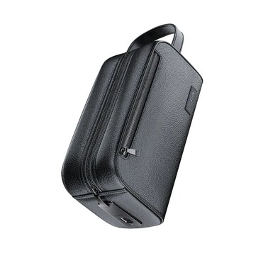 Green Lion Liora Finger Print Bag, 10 Fingerprint Capacity, PU Leather, Water Resistant, 120mAh Battery, 6 Months Standby, Type-C Charging, 1 Sec Unlock, LED Indicator, Black