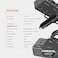 Porodo 120W Car Charger Hub, Triple-Port Lighter Socket, 35W PD &amp; 18W QC, Real-Time Voltage Display, Independent Power Switch, 95cm Cable Length, Aluminum Alloy, 120W Max Output - Black

