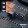 Porodo 120W Car Charger Hub, Triple-Port Lighter Socket, 35W PD &amp; 18W QC, Real-Time Voltage Display, Independent Power Switch, 95cm Cable Length, Aluminum Alloy, 120W Max Output - Black
