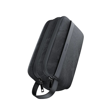 حقيبة السفر Green Lion Tirana، مصنوعة من الجلد الصناعي الفاخر مع شريط جلدي أنيق، بطانة داخلية من الفلانيل، جيوب شبكية، مقصورات متعددة، وزن خفيف 285 جم، تصميم مريح بسحّاب – رمادي