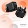 Porodo GaN 25W USB-C Wall Charger, 100-240V Input, 5V/3A, 9V/2.77A, 12V/2.08A Output, 25W Max Output, Built-in Safeguards, Fast Charging, Digital Display &ndash; Black
