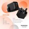 Porodo GaN 25W Dual-Port Wall Charger, USB-C &amp; USB-A Ports, Real-Time Power Display, 25W Power Delivery, Built-In Safeguards, Fast Charging, Compact &amp; Efficient, Black
