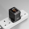 Porodo GaN Wall Charger with Single USB-A &amp; Dual USB-C Ports, 65W Power Delivery, Built-in Safeguards, Fast Charge Support, Multiple Device Charging, Digital Display - Black