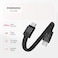 Porodo PU Leather USB-C to USB-C Wristband Cable, 60W PD Fast Charging, 480Mbps Data Sync, Magnetic Steel Clasp, Wearable Design, Durable Leather, 20cm Length, Black
