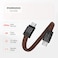 كابل USB-C إلى USB-C مع سوار معصم من Porodo، شحن سريع PD 60W، نقل بيانات 480Mbps، مشبك مغناطيسي من الصلب، تصميم جلدي متين، طول 20 سم، تصميم قابل للارتداء – بني
