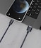 Porodo USB-A to Lightning Braided Cable, 5V 2.4A 12W Power Charging &amp; Data Sync, 480Mbps Transfer Speed, Durable Braided Design, 1m Cable Length, Black
