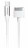 Porodo 2-in-1 Cable MagSafe 3 Charging Cable, 140W Power Delivery, 480Mbps Data Sync, High-Speed Charging, Durable Braided Cable, USB-C to MagSafe 3, 1.2M, White
