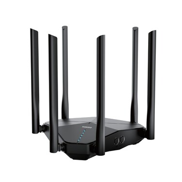 Porodo Dual-Band Portable 4G LTE Wi-Fi Router, 4000mAh Battery, 1200Mbps Speed, 3 Gigabit LAN Ports, 4 LTE Antennas, 2 Wi-Fi Antennas &ndash; Black
