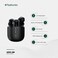 Green Lion Atlanta True Wireless Earbuds with Built-in Microphone, IPX4 Waterproof Level, Voice Assistant, HiFi Sound, Touch Control, 3 Hours Playtime - Black
