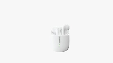 Green Lion Atlanta True Wireless Earbuds with Built-in Microphone, IPX4 Waterproof Level, Voice Assistant, HiFi Sound, Touch Control, 3 Hours Playtime - White