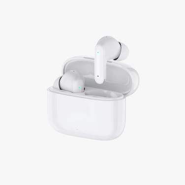 Green Lion Brooklyn True Wireless Earbuds with Voice Assistant, 4 Hours Playtime, Built-in Microphone, HiFi Sound, Touch Control, Dual-Mic - White