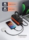 Sway 60000mAh Power Bank, Portable Power, Built-In LED Lighting, 100W PD &amp; 22.5W QC Output, Dual USB-A &amp; USB-C Ports, Rechargeable, Compact &amp; Lightweight, Black
