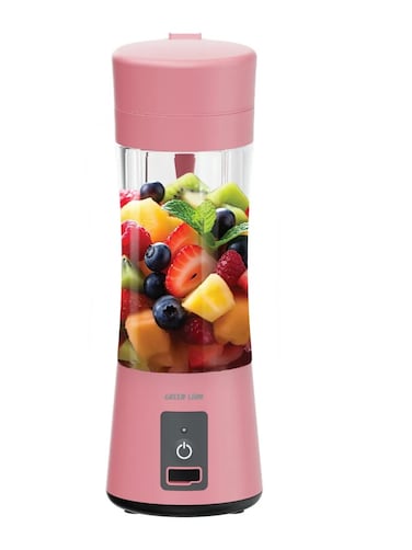 Green Lion Juice Mate Portable Juicer with 380mL Capacity, 6-Blade Design, 1200mAh Battery, USB-C Charging, 45W Power, 20 Seconds Blend Time, BPA-Free &amp; Food-Grade Material - Pink