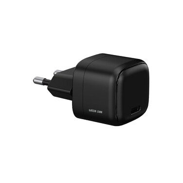 Green Lion NEXIO Single Port Wall Charger with EU Plug, 30W Power Delivery, Flame Retardant PC Material, USB-C Port, PD 3.0 + PPS, Charging Protection &ndash; Black