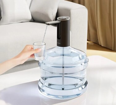 Porodo Lifestyle Foldable Electric Water Pump with 1200mAh Battery, 6000RPM Motor, 4W Rated Power, 4-18.9L Capacity, Quantitative Pumping, Digital Display, Rechargeable, Compact &amp; Portable - Black