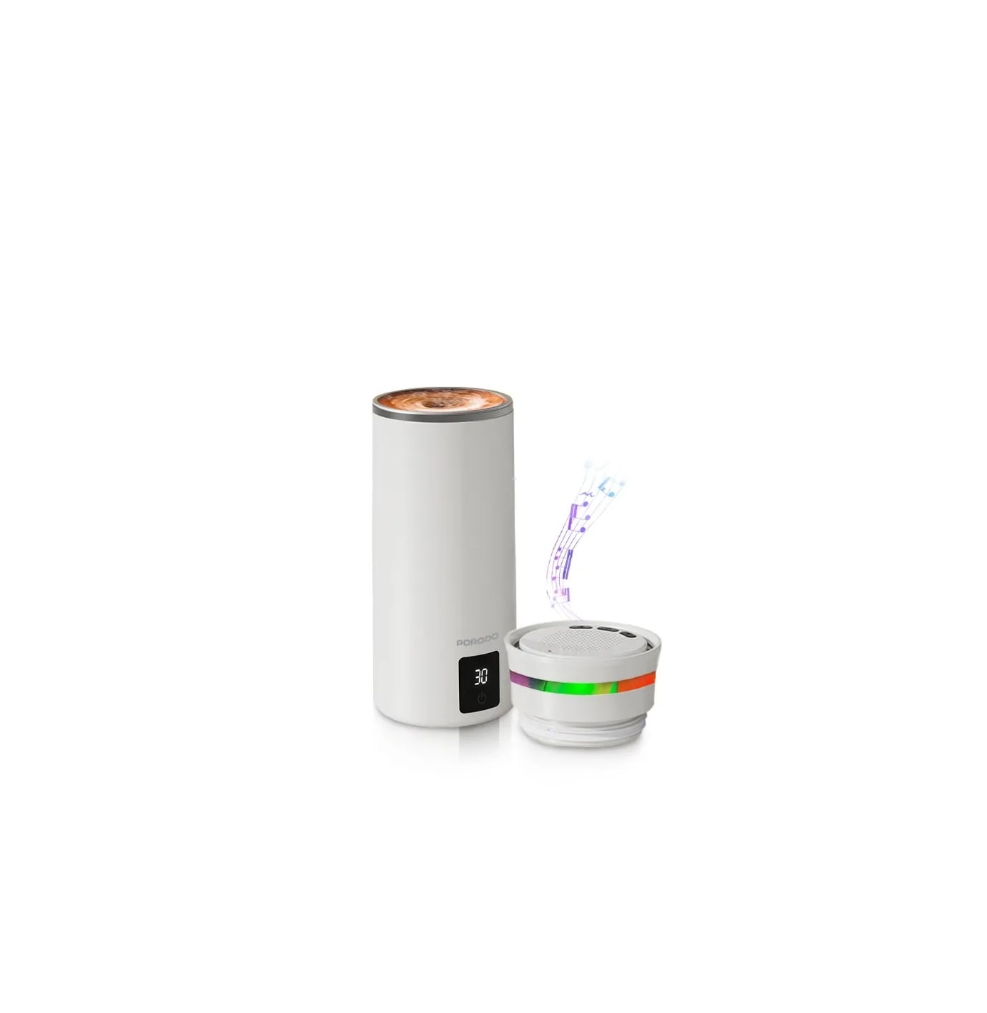 The Porodo Lifestyle The Porodo Lifestyle Fluxmix 350ml Stirring Cup With Speaker 350 ml 5W