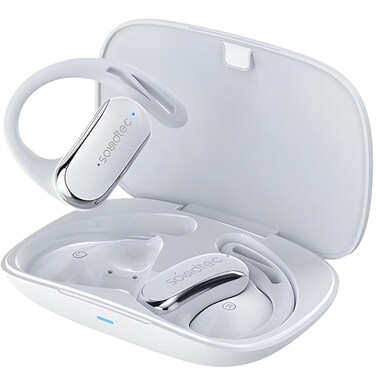 Porodo Soundtec Air Beat Open-Ear Wireless Earbuds, IPX4 Water-Resistant, 5H Playtime, Smart Touch Control, Bluetooth V5.4 - White