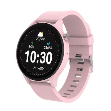 ساعة بورودو إسينشيال بالس الذكية بشاشة 1.38 بوصة TFT، مقاومة للماء والغبار بمعيار IP67، مكالمات بلوتوث، 128 وضع رياضي، بطارية 210mAh، متوافقة مع iOS وأندرويد، واجهات قابلة للتخصيص، لون القرنفل
