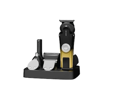 Green Lion 6-in-1 Trim Pro Grooming Kit with 3/6/9/12mm Limit Combs, Digital Display, Storage Base, Type-C Charging, 2 Speed Levels, 2 Hours Working &ndash; Black