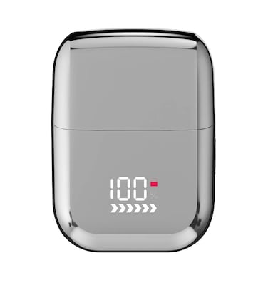 ماكينة حلاقة رجالية من جرين لايون X للاستخدام الجاف والرطب، أداء قوي، بطارية 900 مللي أمبير في الساعة توفر ما يصل إلى 100 دقيقة من الاستخدام،  - فضي