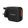 Porodo Nexora PD 65W 3-Ports Wall Charger with LCD Display, UK Plug, USB-C1/C2 Output 5V/3A to 20V/3.25A, PPS 45W, USB-A QC 30W, Max Output 65W, Charges Laptops, Black
