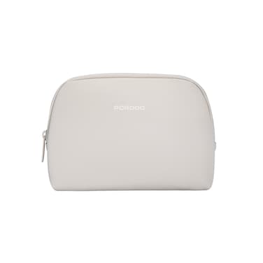 حقيبة Porodo Geneva Tech Accessory مع مقبض سهل الحمل، سعة 1 لتر، مادة PU، إغلاق بسحاب، مقاومة للماء، حجرة واسعة، منظم كابلات – بيج