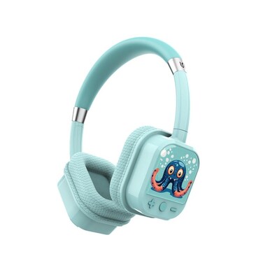 سماعة يوتويف للأطفال من بوردو، بلوتوث 200 مللي أمبير، 25 ساعة وقت تشغيل، 20 ساعة وقت التحدث، حد حجم الصوت الآمن، وسادة ناعمة وقابلة للتنفس، شحن من نوع سي، وقت شحن 2 ساعة، أزرق فاتح
