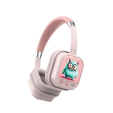 Porodo Yotowave Kids Wireless Headphone, 200mAh Bluetooth V5.4, 25H Playtime, 20H Talk Time, Safe Volume Limit, Soft &amp; Breathable Cushion, Type-C Charging, 2H Charging Time - Pink

