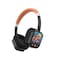 Porodo Yotowave Kids Wireless Headphone, 200mAh Bluetooth V5.4, 25H Playtime, 20H Talk Time, Safe Volume Limit, Soft &amp; Breathable Cushion, Type-C Charging, 2H Charging Time - Orange/Black
