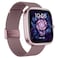 Porodo Smart Watch, 1.72" HD Screen, 230mAh Battery, 5 Days Working Time, 30 Days Standby, IP68 Water Resistance, Bluetooth V5.2, 128MB RAM, Heart Rate, Blood Pressure, Sleep, Stress, GPS &ndash; Pink
