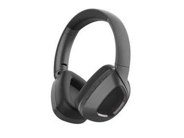 Porodo Soundtec CLAP ANC Wireless HeadPhone, Bluetooth V5.4, 500mAh Battery, ANC, 50H Playtime (ANC OFF), 12H Playtime (ANC ON), 40mm Driver, Hi-Res Audio, Type-C Charging, Black
