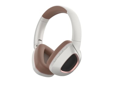 Porodo Soundtec CLAP ANC Wireless HeadPhone, Bluetooth V5.4, 500mAh Battery, ANC, 50H Playtime (ANC OFF), 12H Playtime (ANC ON), 40mm Driver, Hi-Res Audio, Type-C Charging, Beige
