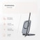 حامل الهاتف المكتبي من Porodo Magsafe، تصميم فائق النحافة، تثبيت مغناطيسي، توافق مع أجهزة متعددة، زاوية قابلة للتعديل، مادة متينة، مناسب للأجهزة اللوحية، الهواتف، أسود
