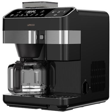 LePRESSO Fully Automatic Ice &amp; Hot Coffee Machine, 1300W, 2.6L Water Tank, Customizable Grind Settings, Digital Touch Control, Keep Warm Function, Automatic Ice Production &ndash; Black
