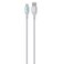 Porodo USB-A to USB-C Charging &amp; Data Cable, 60W PD Fast Charging, 3A Current, Pure Copper Core, Aluminum Alloy, 1 Meter, 480Mbps Data Transfer, Tangle-Free, Durable, Silver
