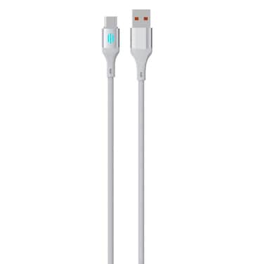 كابل شحن ونقل بيانات من USB-A إلى USB-C من بورودو، شحن سريع PD 27W، نقل بيانات بسرعة 480Mbps، طول 1 متر، تصميم مضفر متين، مقاوم للتشابك، بناء من الألومنيوم، فضي
