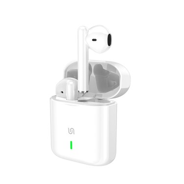 Porodo SOUNDTEC Popwave True Wireless Earphone, Deep Bass Earbud, 13mm Powerful Driver, Bluetooth V5.3, 25mAh Earbuds, 200mAh Case, 4H Music Playtime, 12H Total Working Time, White
