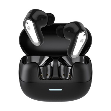 سماعات Porodo Soundtec Nimbus اللاسلكية الحقيقية داخل الأذن، بطارية سماعة 33mAh، بطارية علبة شحن 180mAh، 5 ساعات تشغيل، بلوتوث V5.4، تحكم باللمس، صوت غامر، صوت ستيريو، شحن Type-C، أسود

