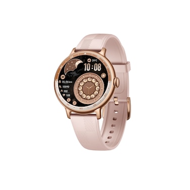 Powerology Gazelle Urban Elegance Smartwatch, 1.19" AMOLED Screen, Bluetooth V5.4, 300mAh Battery, Charging Time 2.5H, Working Time Up to 5 Days, IP68 Waterproof, Women's Health Tracking &ndash; Pink
