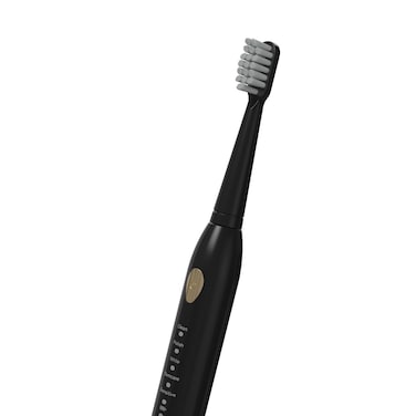 Green Lion Sonic Plus Rechargeable Toothbrush with LED Indicator, 500mAh Battery, 35 Days Working Time, 33000VPM Vibration, 30 Seconds Interval, 2 Minutes Smart Timer, Dual Replacement Brushes &ndash; Black