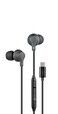 Powerology USB-C In-Ear Stereo Earphones, 10mm Audio Driver, 94dB Sensitivity, In-Line Control Button, Voice Assistant Support, HD Sound Quality, Comfortable Fit for Music, Calls, and Podcasts, Black
