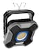 مصباح العمل Powerology Brillite بسعة 3600mAh مع قاعدة دوارة 360°، إضاءة 2000 لومن، خطافات مزدوجة، قاعدة ترايبود، وضوء دافئ وبارد، شحن USB-C، حتى 20 ساعة وقت تشغيل – أسود
